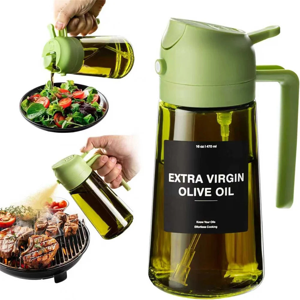 Pulvérisateur d'huile de cuisine en verre 2 en 1