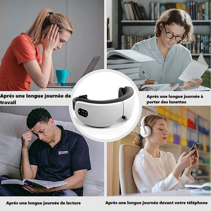 Massageur pour les Yeux 4-en-1 — Chaleur Douce & Relaxation Profonde