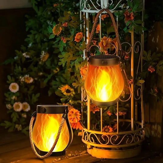 Lanterne Solaire Effet Flamme 3D – Jardin & Terrasse