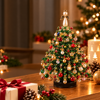Sapin de Noël 3D en perles avec LED