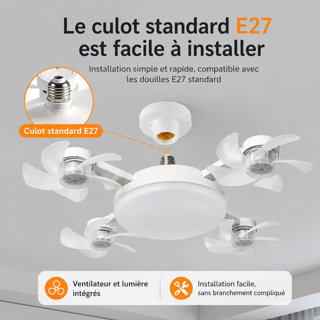 Ventilateur Drone avec Télécommande