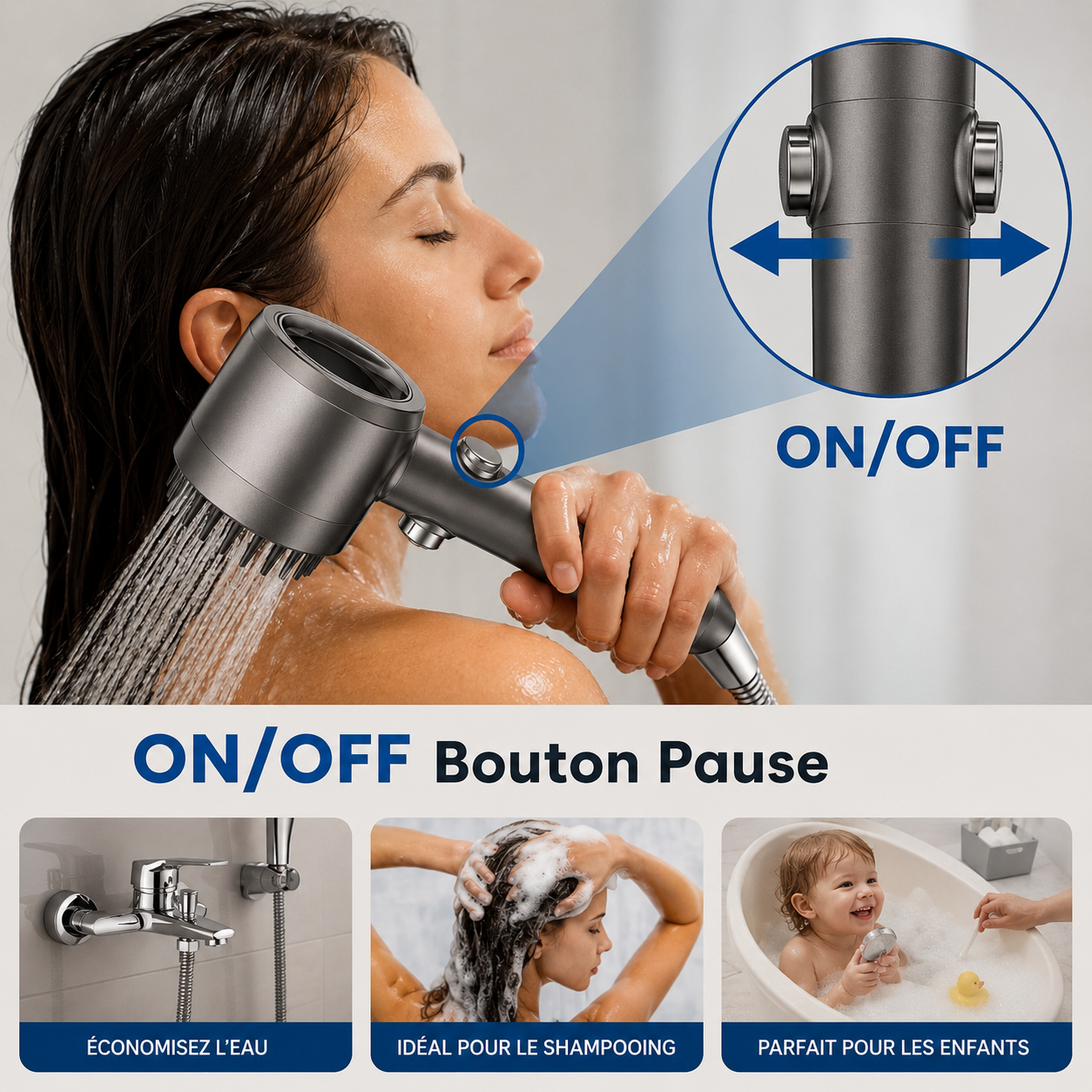 Douche filtrante haute pression Hydroluxe™