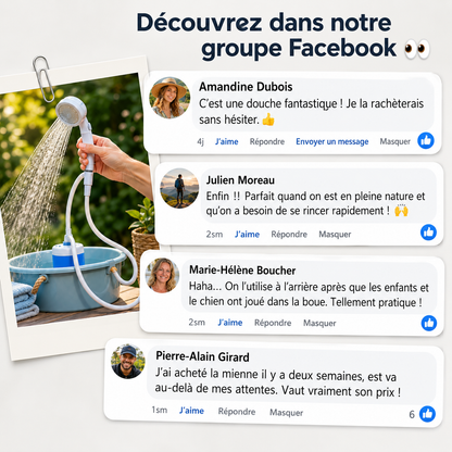 Douche Portable Rechargeable Camping et Plage