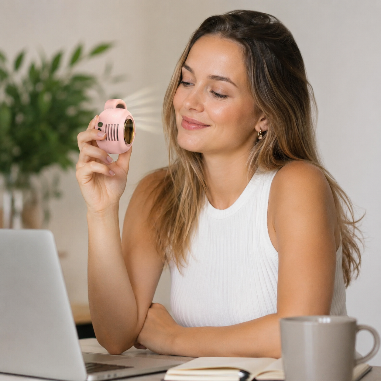 AeroFlow™ Mini Ventilateur Portable Rechargeable