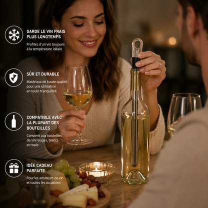 Bâton Refroidisseur de Vin 2-en-1 – Fraîcheur Parfaite à Chaque Verre