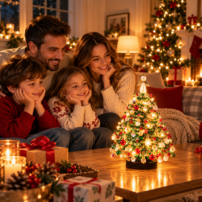 Sapin de Noël 3D en perles avec LED