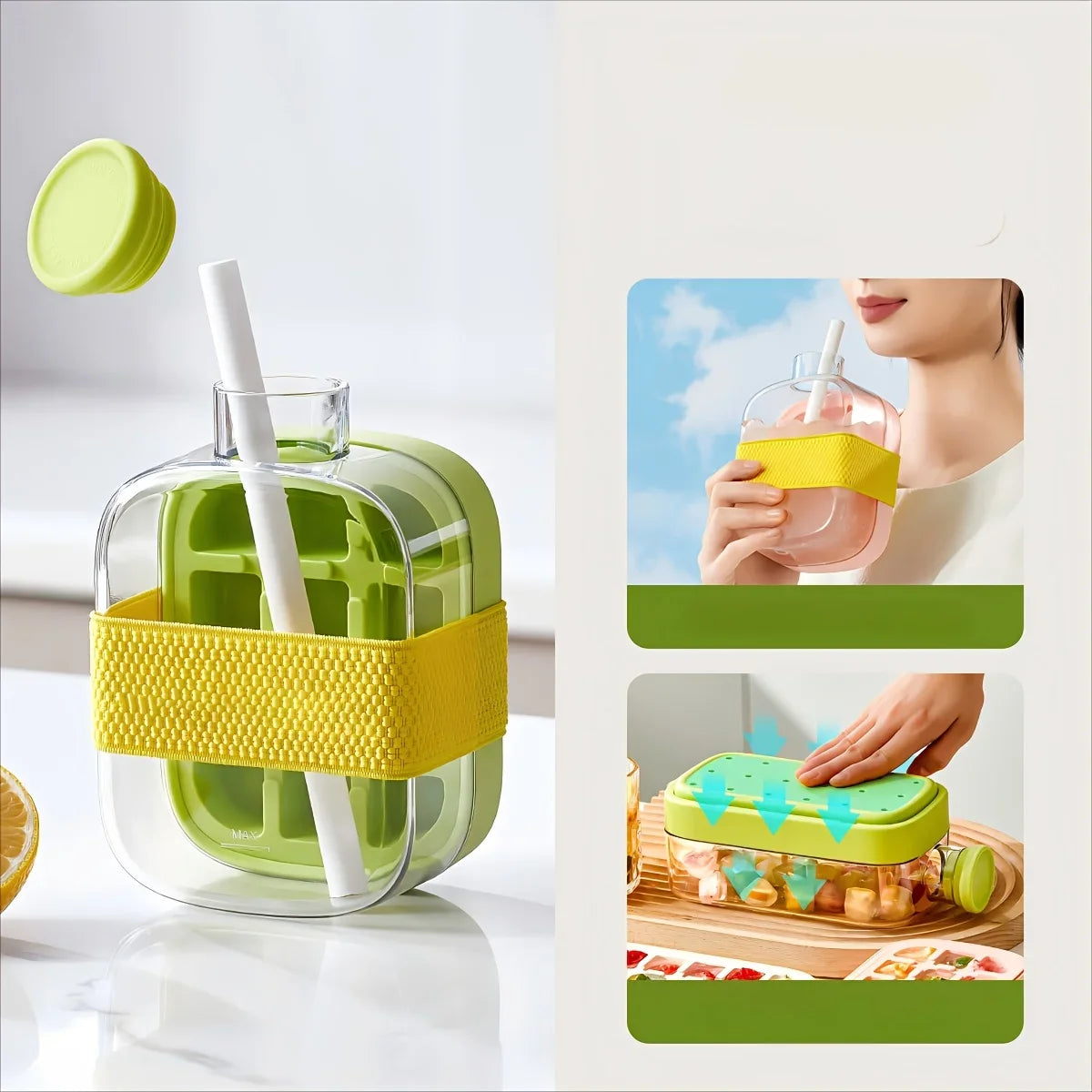 IceBottle™ Bouteille avec Compartiment à Glaçons