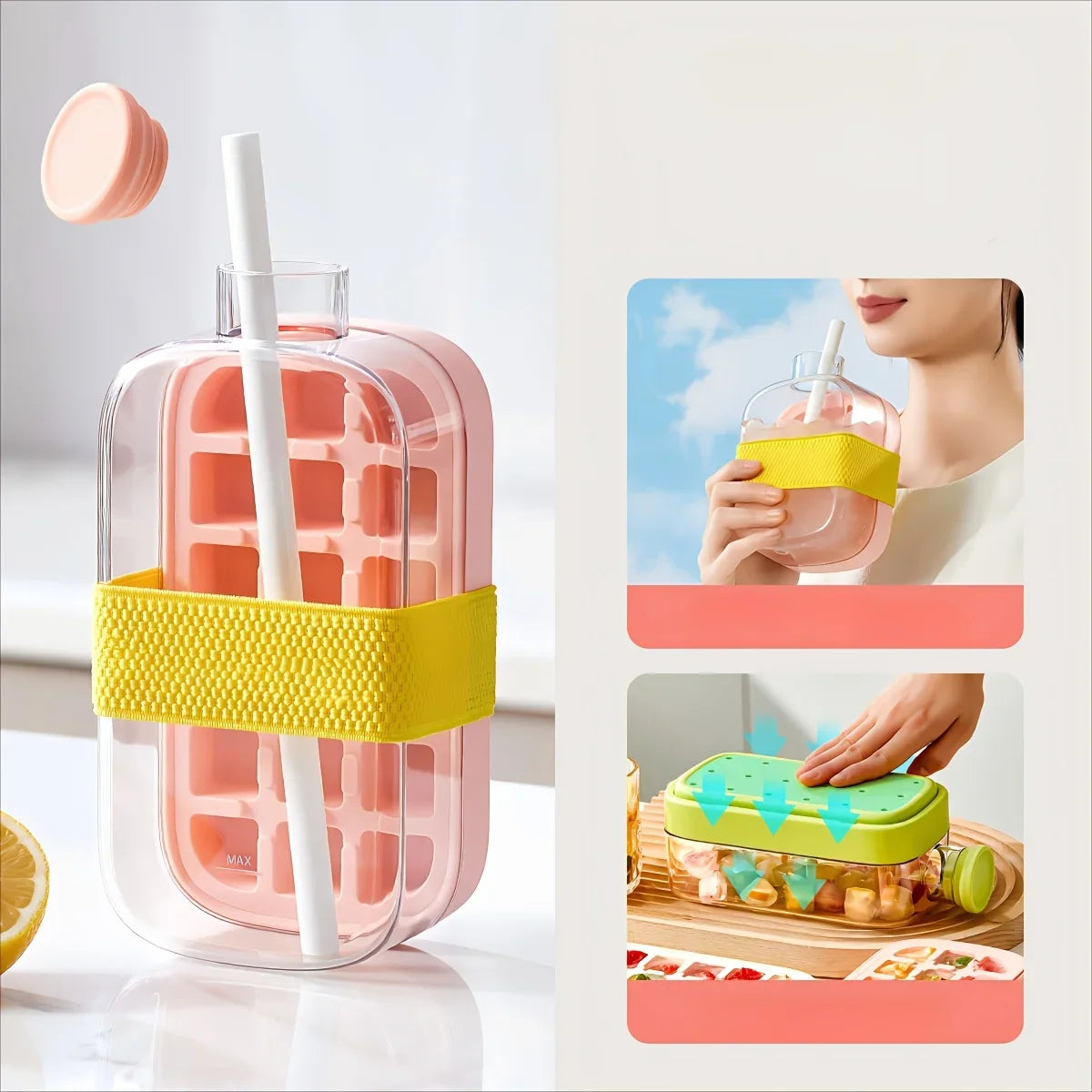 IceBottle™ Bouteille avec Compartiment à Glaçons