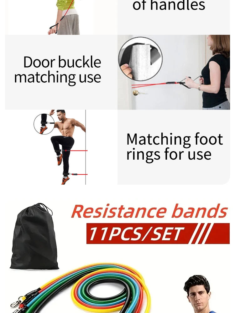 Set de 11 Bandes de Résistance Fitness