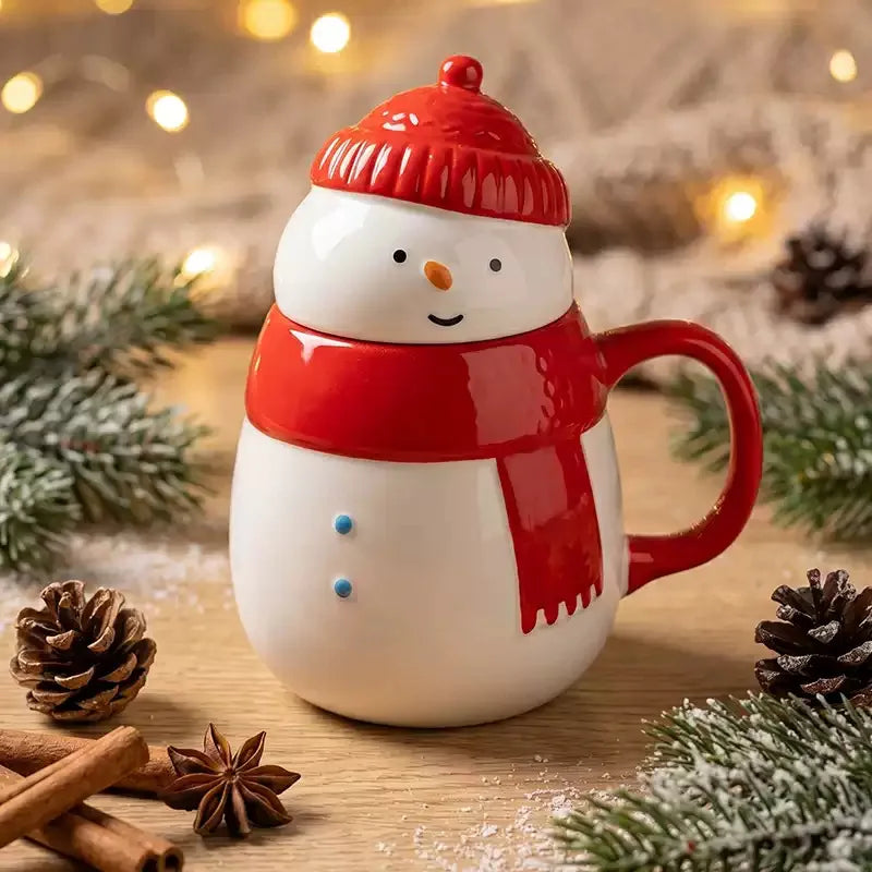 Tasse bonhomme de neige en céramique
