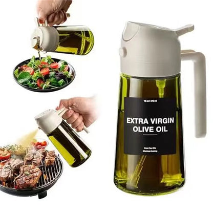 Pulvérisateur d'huile de cuisine en verre 2 en 1