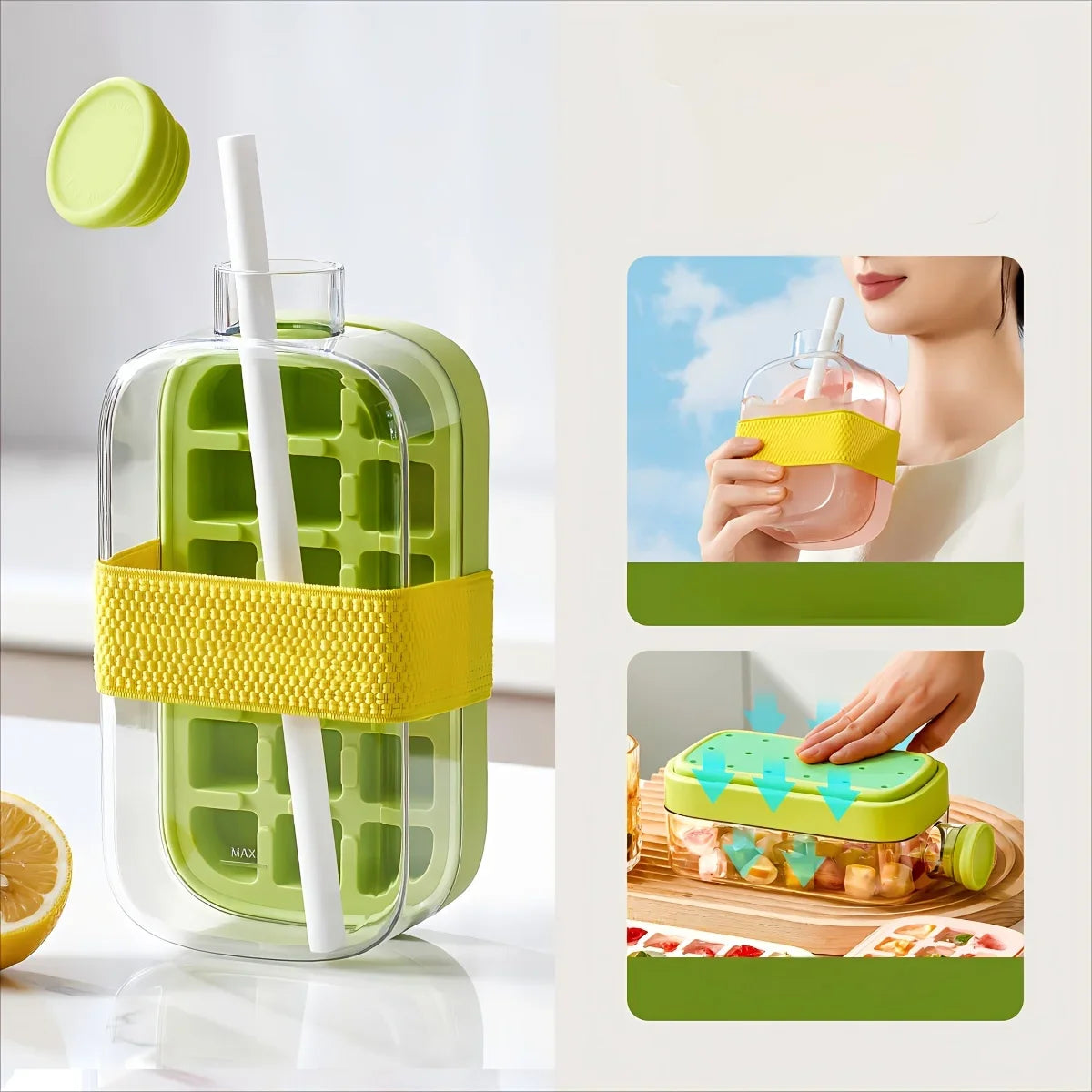 IceBottle™ Bouteille avec Compartiment à Glaçons