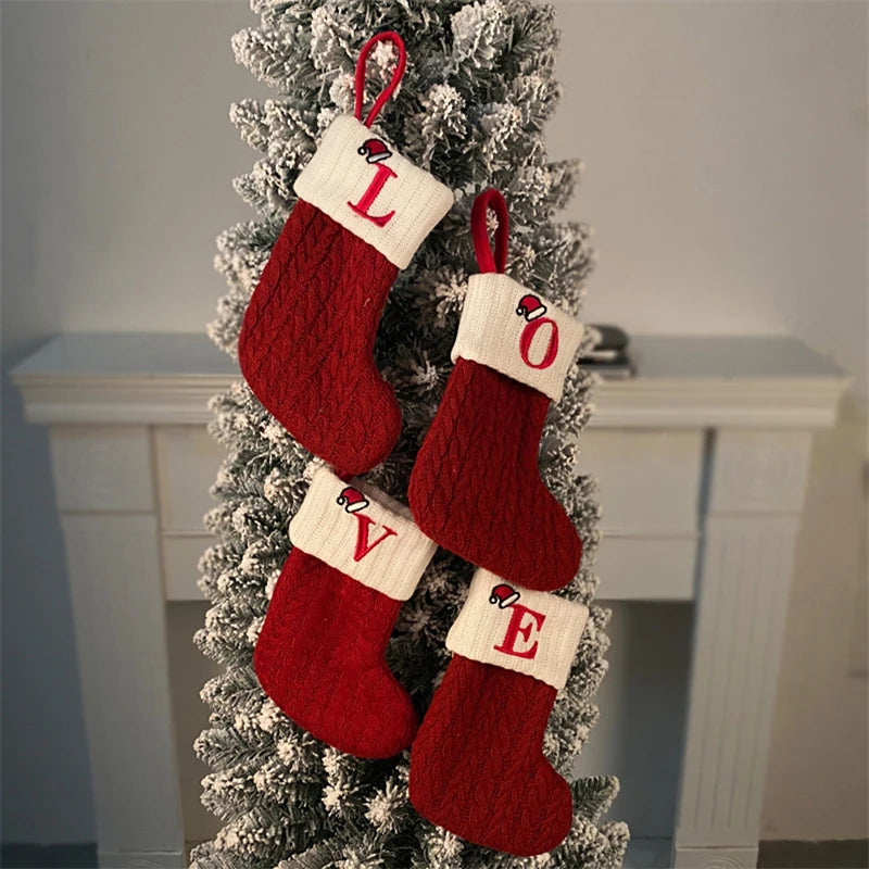 Chaussette de Noël à suspendre avec lettre