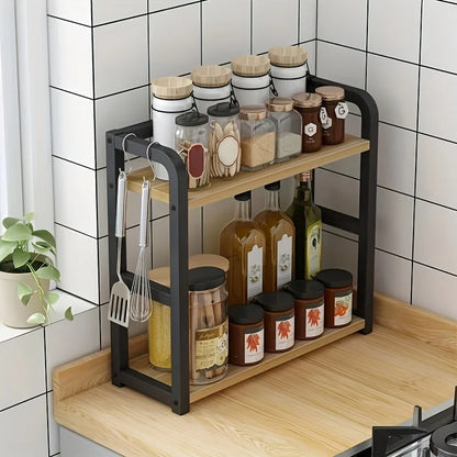Étagère de Cuisine 2 Niveaux en Métal