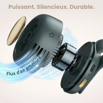 AeroFlow™ Mini Ventilateur Portable Rechargeable